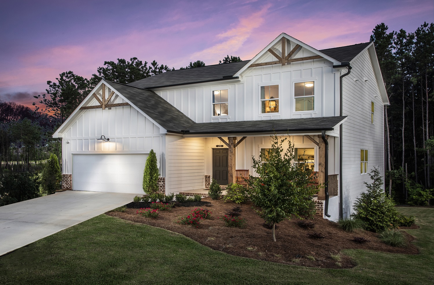 A Beazer home with stone